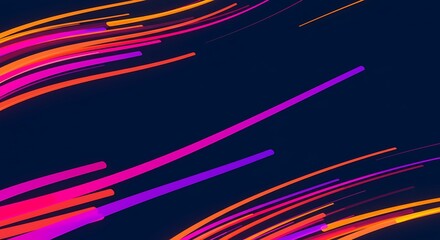 Conceptual technology background featuring glowing purple and orange light streaks in dynamic motion.