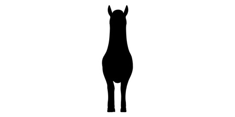 Boho Style Alpaca Silhouette