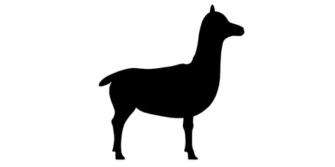 Alpaca Graphic Silhouette Isolated