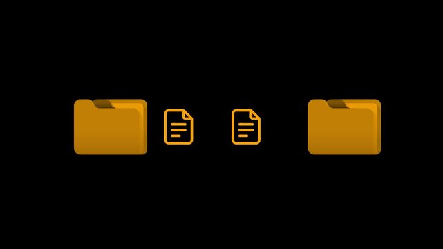 Abstract 3D Animation of Document Exchange Between Folders