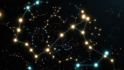 Mysterious cosmic journey through a starfield with glowing constellations, perfect for dreamy sci-fi, fantasy, and space exploration content