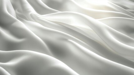 Obraz premium Soft, flowing white fabric drapes in elegant folds