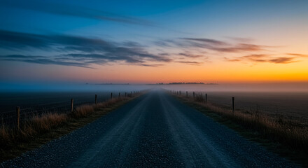 Winding River at Dusk &ndash; Dramatic Light Rays and Cloud-Streaked Horizon