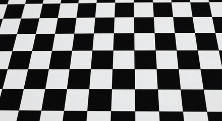 Fototapeta premium Abstract Black and White Checkerboard Pattern Background.