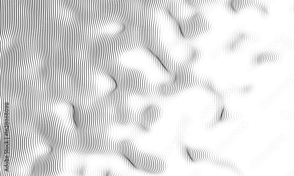 Poster black lines overlay abstract background with flowing particles. digital future technology concept. o