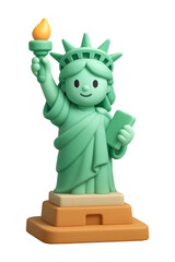 3d Statue of liberty, liberty island, new york high quality realistic image