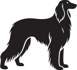 Elegant afghan hound silhouette for artistic design projects