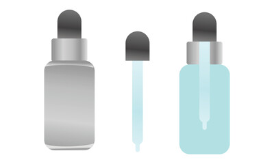 skincare bottle with separate white background