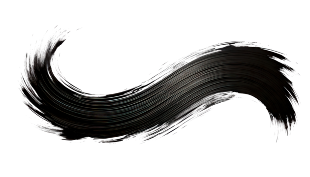Abstract black brush stroke on white background for design and creative projects