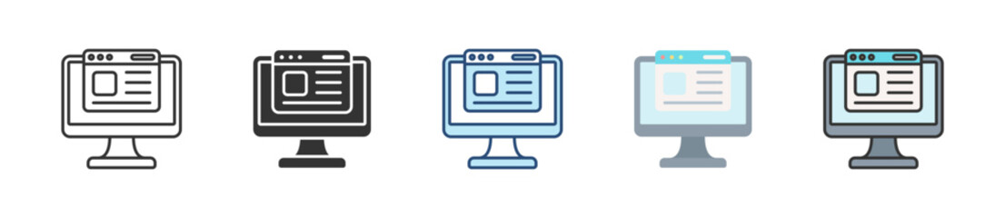 Blog Icon Set Multiple Style Collection