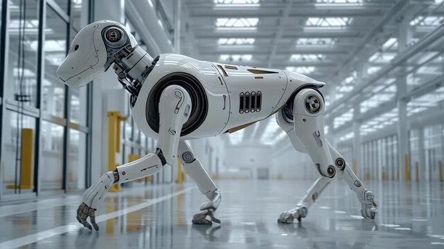 4k video of a robot dog.