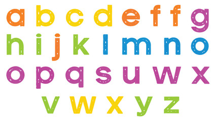 Colorful Hand-Drawn Alphabet:  Bright, Playful, and Fun ABCs for Kids' Education.