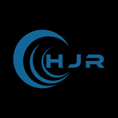 HJR letter design. HJR letter technology logo design on a Black background. HJR Monogram logo design for an entrepreneur and business