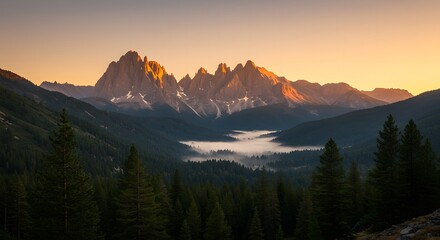 Majestic Mountain Landscape with Natural Peaks
