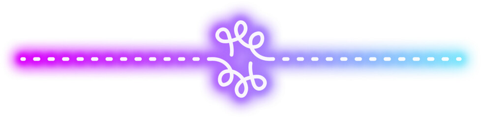 Neon Decorative Border Line