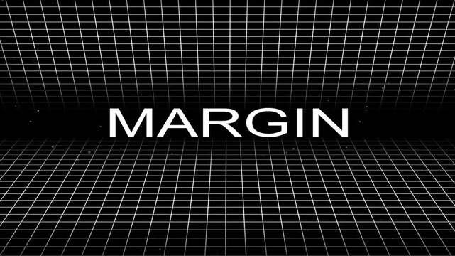 3D Grid Perspective with Margin Text Overlay