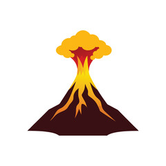 vector illustration of burning volcano © Hasibul Hasan