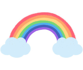a rainbow cloud