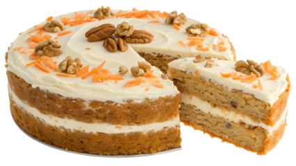 ai, png, carrot, cake, walnuts, layered, homemade, dessert, celebration, sweet, treat, baking, afternoon, snack, party, food, layers, pecans, grated, carrots, delicious, festive, sweets, decoration, c