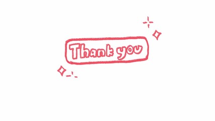 手書きの登録ボタンとクリックのアクションからthank youへの変化の動画