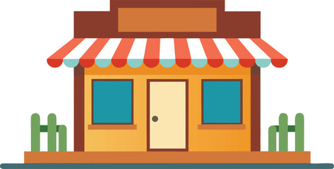 Charming Single Store Icon with Wooden Exterior.