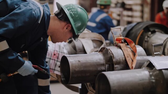 Air compressor. Maintenance of oil production equipment. Air compressor