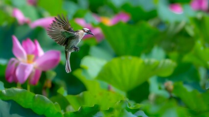 hummingbird on flower