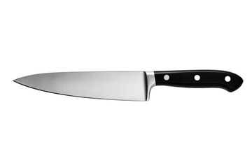 Chef's knife, stainless steel blade, black handle
