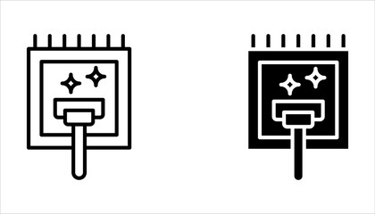 carpet cleaning icon set, Thin linear carpet cleaning, vector illustration on white background.