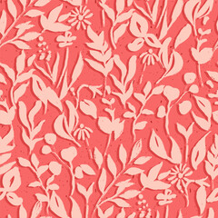 Monochrome Leaves Botanical vector Seamless pattern