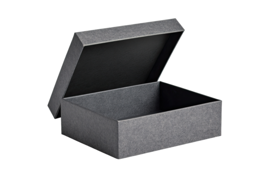 Open gray box