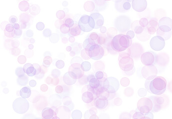 カラフルな光の玉が浮かぶ幻想的で背景が透過な素材