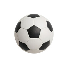 Obraz premium Classic black and white soccer ball on white background 