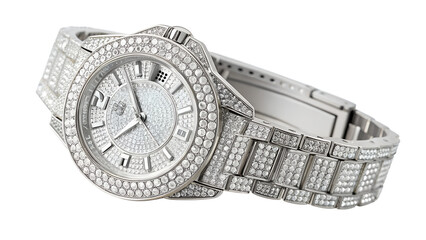 ai, png, diamond, watch, studded, silver, band, luxury, accessories, sparkling, jewelry, wristwatch, elegant, timepiece, transparent, background, fashionable, design, sophisticated, style, gemstones, 