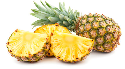 pineapple on white background