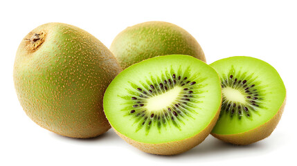 kiwi fruit on white background