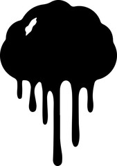 Human Brain Vector Illustration in Black and White