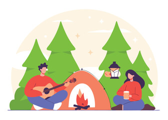 christmas tree and snowman