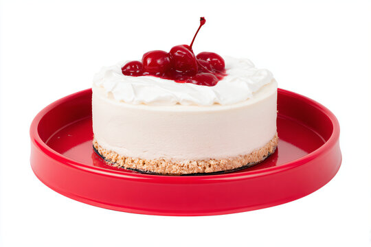 a cake with a cherry on top of it