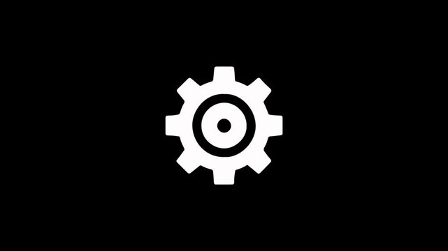 Business gear mechanism. line icon animation. cogwheel gear icon logotype rotating animation.
gear spinning icons animation design. cog wheel icon turning animated background