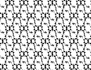 Seamless Abstract Brush Stroke Black and White Pattern