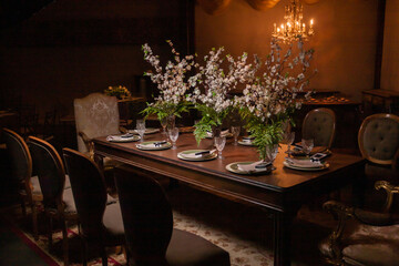 Buffet, Mesa de jantar para um jantar especial, para comemorar grandes eventos