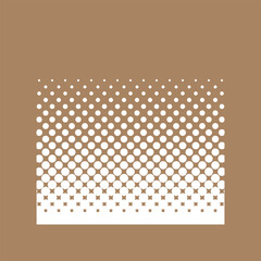 Halftone design element, rectangular halftone dot pattern. Specks, vector circle gradient. Modern design in polygraph style. Printing pattern.