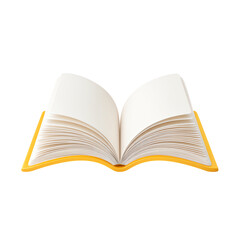 An open book with blank pages, representing possibilities and creativity.
