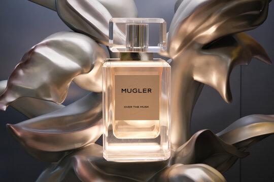 Shanghai,China-June 14th 2025: Mugler brand over the musk perfume in store