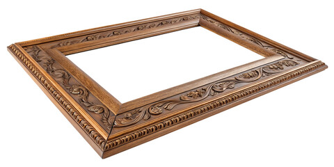 ai, png, wooden, frame, elegant, design, intricate, carvings, art, display, decor, home, crafted, wood, warm, tones, living, room, gallery, wall, memory, handcrafted, decorative, piece, vintage, style