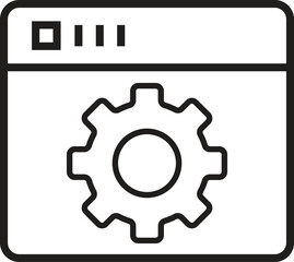 Obraz premium Web browser settings icon representing internet configuration or user preferences with transparent background