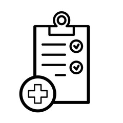 Medical survey checklist - vector icon
