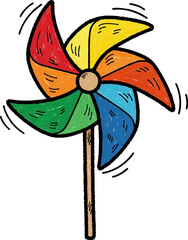 Childs Drawing of a Pinwheel