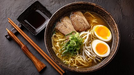 Shoyu ramen noodle with pork and egg